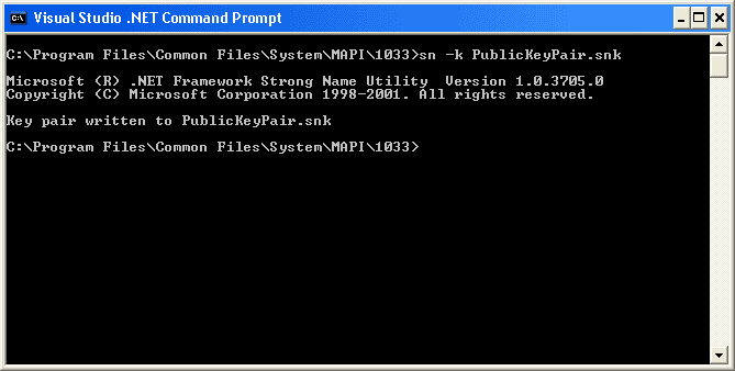 Creating a Stong-Name Key Pair File